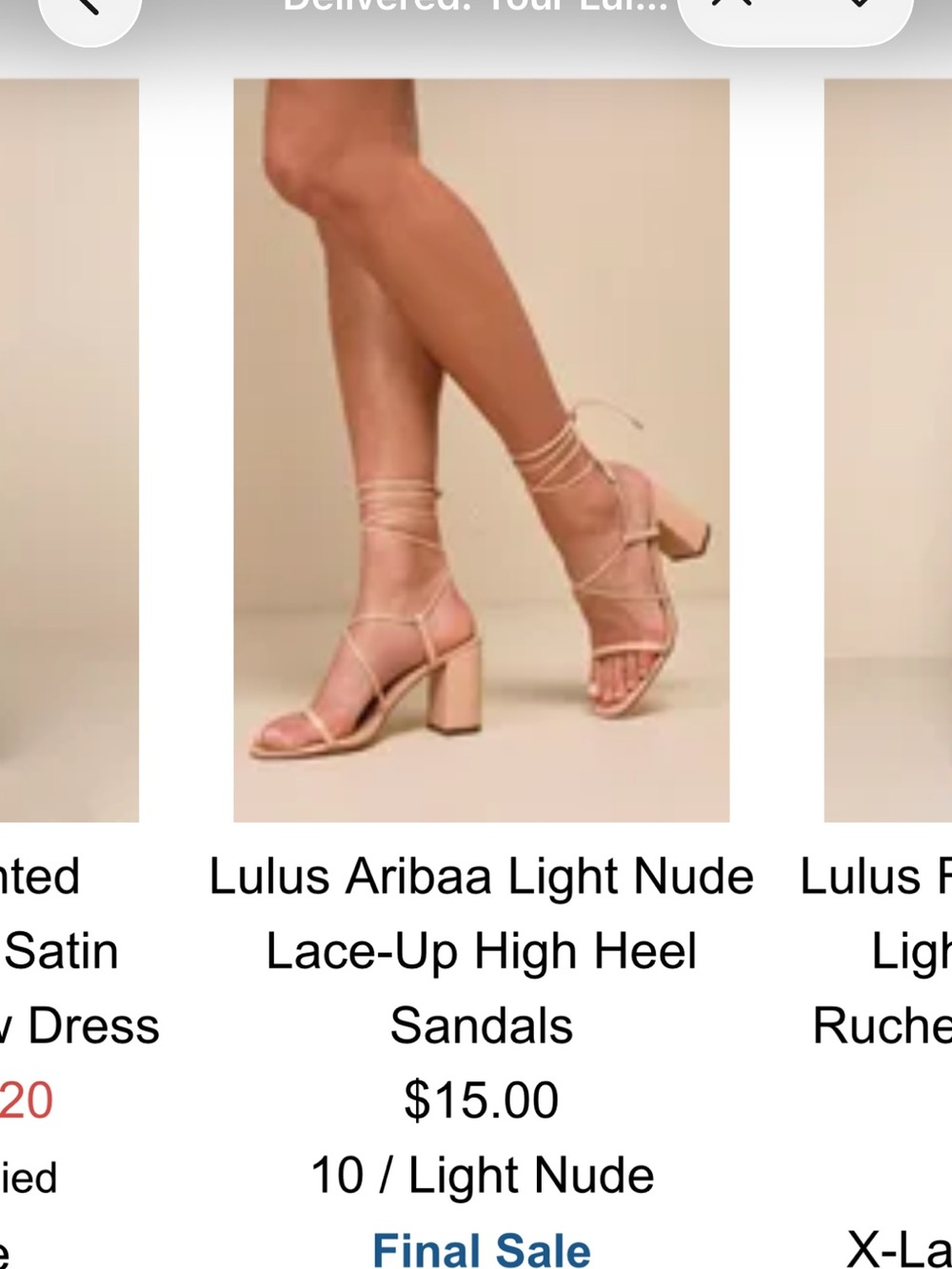 Lulus Aribaa Light Nude Lace-Up High Heel Sandals